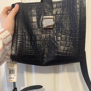 RADLEY LONDON Navy Croc-Embossed Backpack